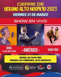 Gran show artístico por cierre de actividades de Verano2023 hoy en Parque Los Cóndores